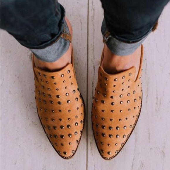 Cara Studded Mules-Whiskey - Picture 4 of 4